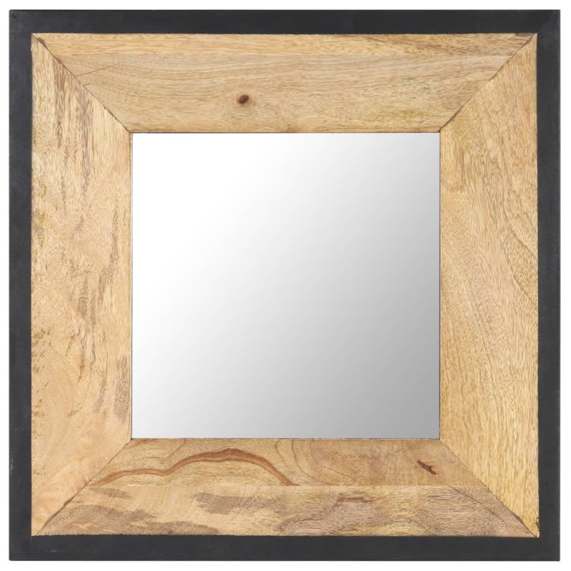 Miroir 50x50 cm Bois de manguier massif 