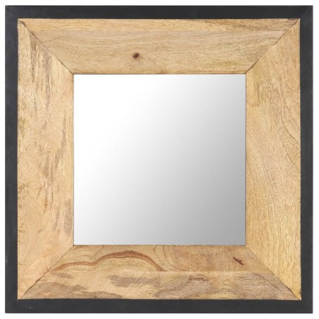 Miroir 50x50 cm Bois de manguier massif 