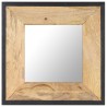 Miroir 50x50 cm Bois de manguier massif 