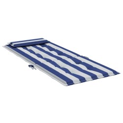 Coussins de chaise à dossier haut lot de 6 rayures bleu/blanc 