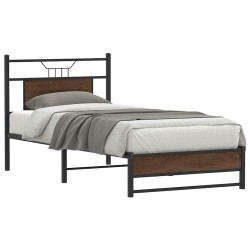 Cadre de lit sans matelas chêne marron 80x200cm bois ingénierie 