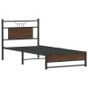 Cadre de lit sans matelas chêne marron 80x200cm bois ingénierie 