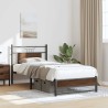 Cadre de lit sans matelas chêne marron 80x200cm bois ingénierie 