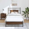 Cadre de lit sans matelas chêne marron 80x200cm bois ingénierie 