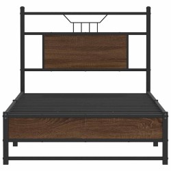 Cadre de lit sans matelas chêne marron 80x200cm bois ingénierie 