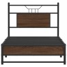 Cadre de lit sans matelas chêne marron 80x200cm bois ingénierie 