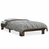 Cadre de lit sans matelas chêne fumé 75x190 cm 