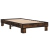 Cadre de lit sans matelas chêne fumé 75x190 cm 