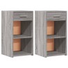 Tables de chevet 2 pcs sonoma gris 35x34x65cm bois d'ingénierie 