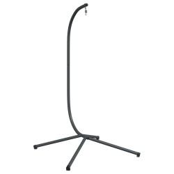 Support de chaise suspendue en forme d'œuf anthracite acier 