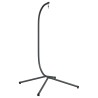 Support de chaise suspendue en forme d'œuf anthracite acier 