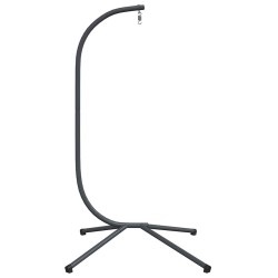 Support de chaise suspendue en forme d'œuf anthracite acier 