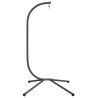 Support de chaise suspendue en forme d'œuf anthracite acier 