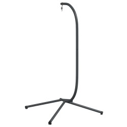 Support de chaise suspendue en forme d'œuf anthracite acier 
