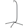 Support de chaise suspendue en forme d'œuf anthracite acier 
