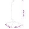 Support de chaise suspendue en forme d'œuf anthracite acier 