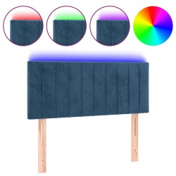 Tête de lit à LED Bleu foncé 90x5x78/88 cm Velours 