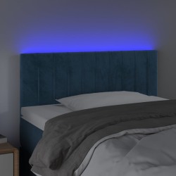 Tête de lit à LED Bleu foncé 90x5x78/88 cm Velours 