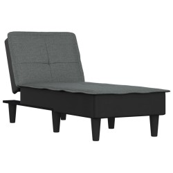 Chaise longue gris foncé tissu 