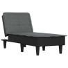 Chaise longue gris foncé tissu 