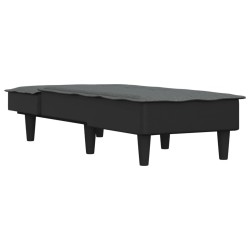 Chaise longue gris foncé tissu 