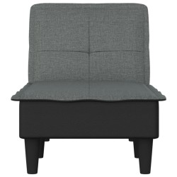 Chaise longue gris foncé tissu 