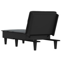 Chaise longue gris foncé tissu 
