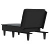 Chaise longue gris foncé tissu 