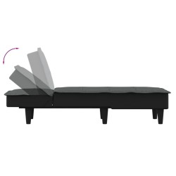 Chaise longue gris foncé tissu 