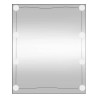 Miroir mural avec lumières LED 50x60 cm verre rectangulaire 
