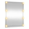 Miroir mural avec lumières LED 50x60 cm verre rectangulaire 