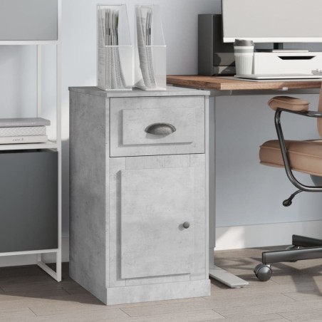 Armoire latérale avec tiroir gris béton 40x50x75 cm 