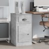 Armoire latérale avec tiroir gris béton 40x50x75 cm 