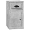 Armoire latérale avec tiroir gris béton 40x50x75 cm 
