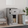 Armoire latérale avec tiroir gris béton 40x50x75 cm 