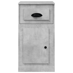 Armoire latérale avec tiroir gris béton 40x50x75 cm 