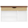 Banc à chaussures et coussin Blanc chêne sonoma Bois ingénierie 