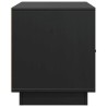 Meuble TV Noir 80x34x40 cm Bois de pin massif 