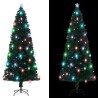 Arbre de Noël pré-éclairé avec support 240 cm fibre optique 