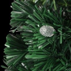 Arbre de Noël pré-éclairé avec support 240 cm fibre optique 
