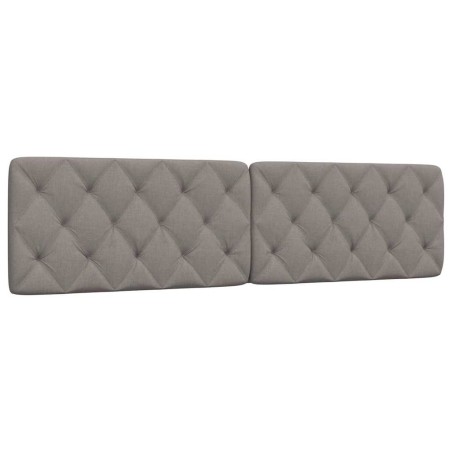 Coussin de tête de lit taupe 200 cm tissu 