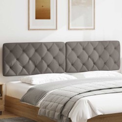 Coussin de tête de lit taupe 200 cm tissu 