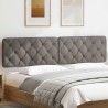 Coussin de tête de lit taupe 200 cm tissu 