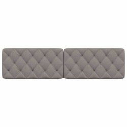 Coussin de tête de lit taupe 200 cm tissu 