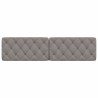 Coussin de tête de lit taupe 200 cm tissu 