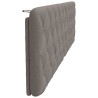 Coussin de tête de lit taupe 200 cm tissu 