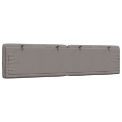 Coussin de tête de lit taupe 200 cm tissu 