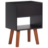 Bois d'acacia massif Table de chevet 40x30x57 cm 