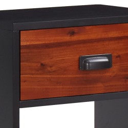 Bois d'acacia massif Table de chevet 40x30x57 cm 