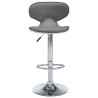 Tabourets de bar lot de 2 gris similicuir 